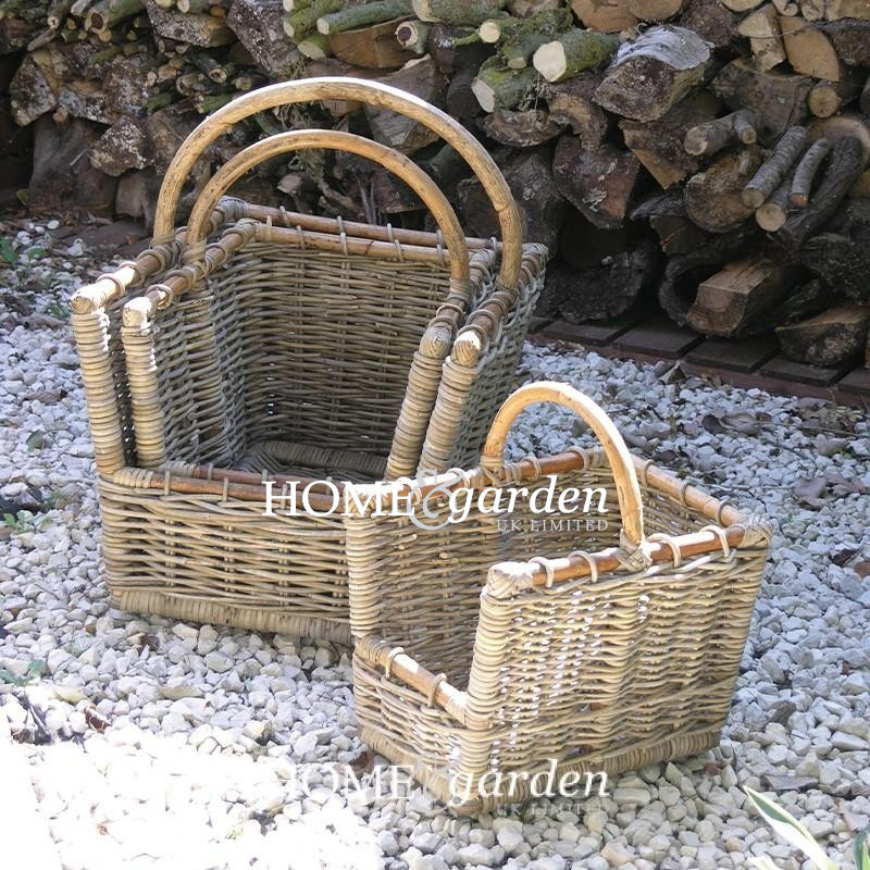 Set of 3 Rectangle Planter / Log / Basket