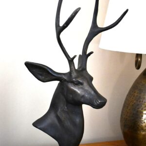 Stag Head on Marble Base