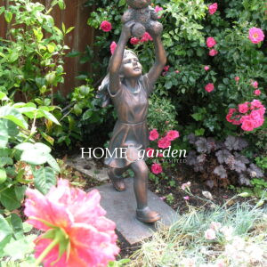 Girl Running with Teddy